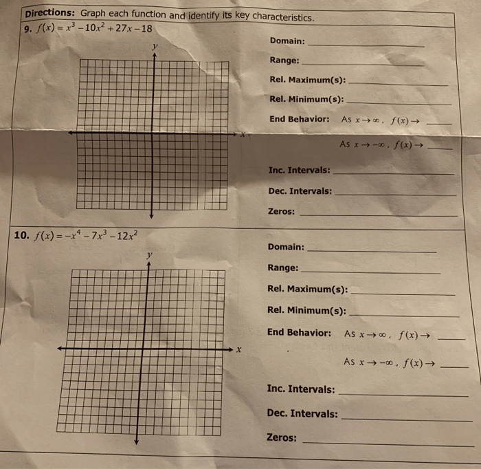 Unit 2 functions and their graphs homework 1